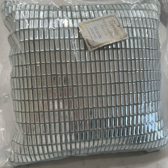 NWT Sparkles Home Rhinestones glass Pillow “Fifth Ave pillow” - Picture 4 of 6